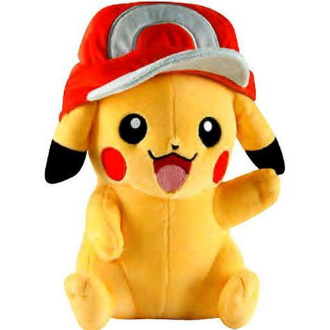 Pokemon Pikachu Large Plush Wearing Red Hat