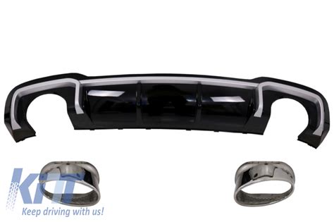 Rear Bumper Valance Diffuser And Exhaust Tips Suitable For Audi A3 8v