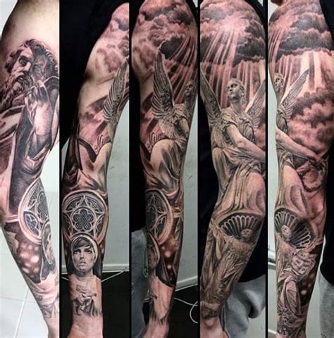 Perhaps the answer to this question is not as straightforward as we would like it to be. 75 Religious Sleeve Tattoos For Men - Divine Spirit Designs