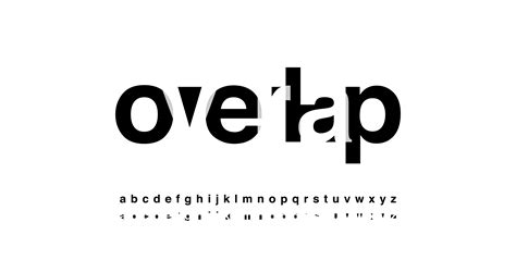 Modern Alphabet Font Overlap Style Vector Art At Vecteezy