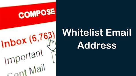 How To Whitelist Email Address Using Gmail Youtube