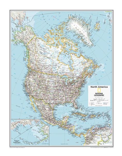 Buy National Geographic North America Political Wall Map 22 X 28