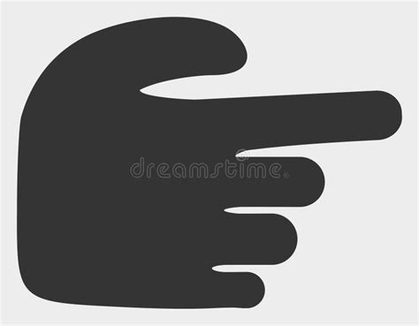 Right Index Finger Raster Icon Illustration Stock Illustration