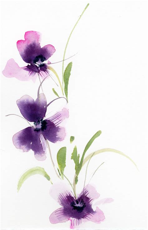 Simple Watercolor Flowers Liewmeileng