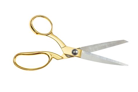 Gold Scissors Isolated On A Transparent Background 15329169 Png