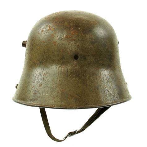 Original Imperial German Wwi M16 Stahlhelm Army Helmet Shell With Chin