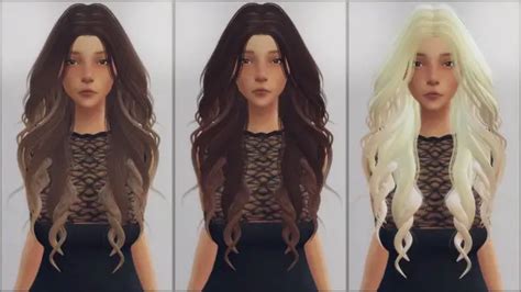 Ellie Simple Leahlilith`s Dream Hair Retextured Sims 4 Hairs