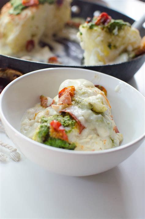 Baked cauliflower bites lord byron's kitchen cauliflower, salt, large eggs, panko, cornstarch, all purpose flour and 4 more baked cauliflower risotto sidewalk shoes onions, white wine, garlic, cauliflower, arborio rice, gruyere and 3 more Whole Baked Cauliflower with Béchamel - Crumb Kisses