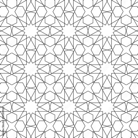 Seamless Line Art Islamic Geometric Art Pattern Background Islamic