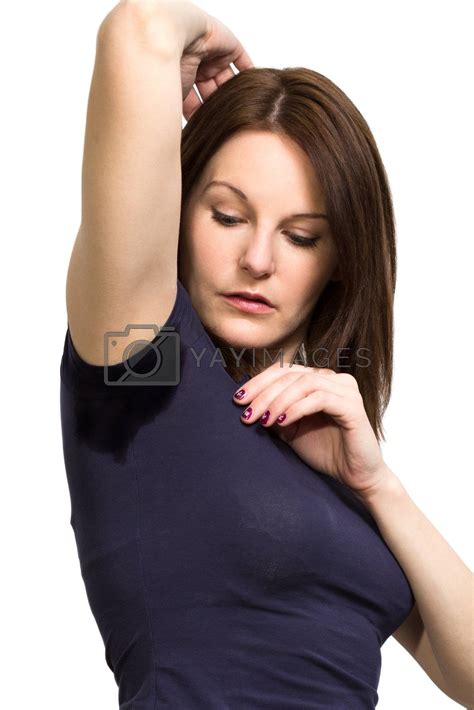 Royalty Free Image Woman Sweating Very Badly Under Armpit By