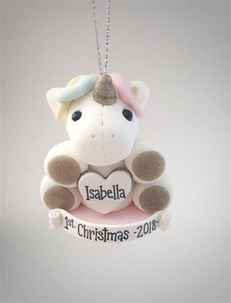 Baby's first christmas ornament personalized boy star new baby boy this year? Unicorn Babys First Christmas Unicorn Ornament in 2020 ...
