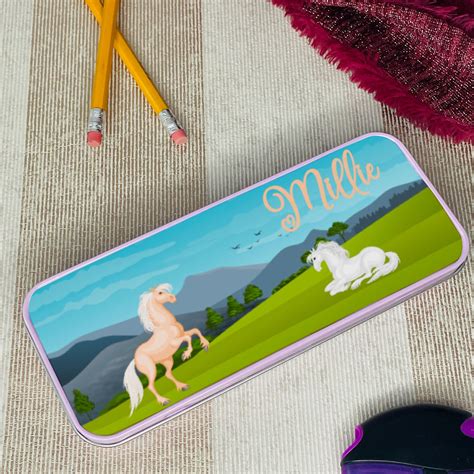 Horse Pencil Case Personalised Name Pencil Case Etsy