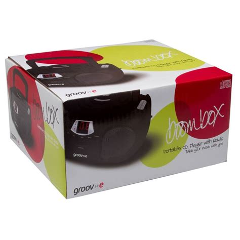 Groov E Boombox Portable Cd Player With Radio Black Fairway Electrical