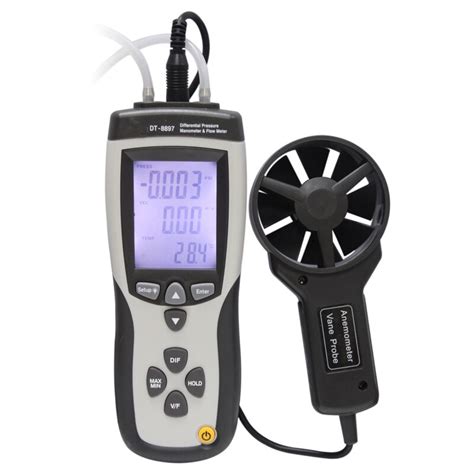 Differential Pressure Gauge Manometer And Air Flow Velocity Meter Dt 8897