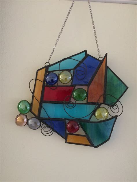 Stained Glass Suncatcher Wall Hanging Etsy Uk
