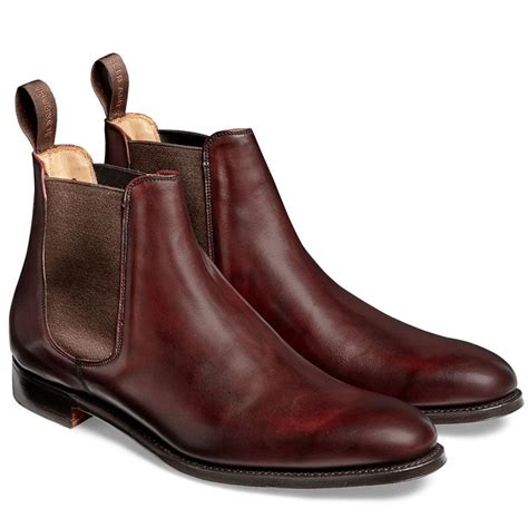 Cheaney Threadneedle Mens Burgundy Chelsea Boot Made In England