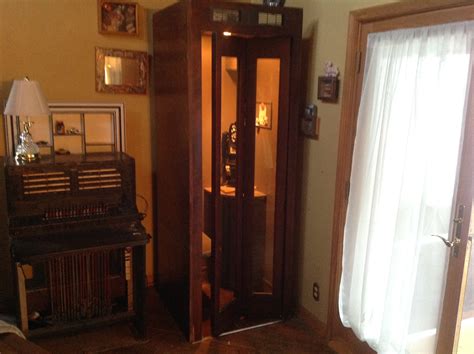 Antique Drug Store Wooden Corner Phone Booth Obnoxious Antiques