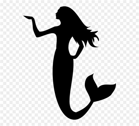 Posejdon Syrena Mermaid Silhouette Clipart 388830 Pinclipart