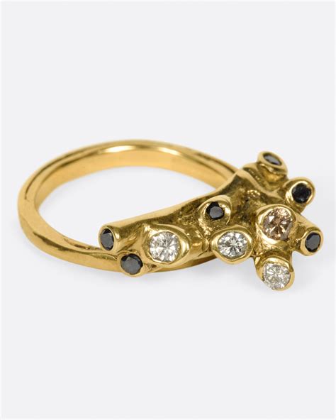 Kika Alvarenga Multicolor Diamond Pinos Ring Love Adorned