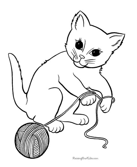 Preschool Kitten Coloring Pages Coloring Home