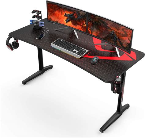 Designa 60 Inch Gaming Desk Computer Desk With Mouse Pad