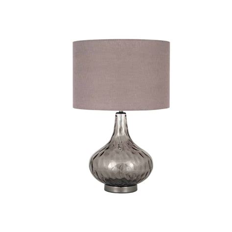 Grey Smoked Glass Table Lamp This Table Lamp Is Well Worth The Money And Gives Off A Lovely