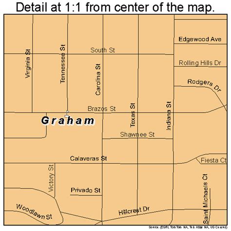 Graham Texas Street Map 4830392