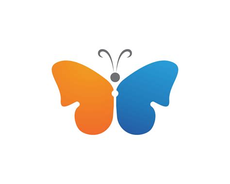 Butterfly Beauty Logo Simple Colorful Icon Logo Vector Illustration