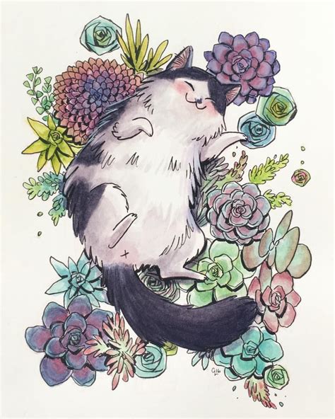 18+ cat drawings, art ideas, sketches | design trends. Instagram photo by Carrie L • Jun 10, 2016 at 5:56pm UTC ...