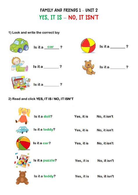 Yes No Questions Worksheet