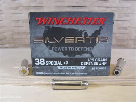 20 Round Box 38 Special P 125 Grain Defense Jhp Winchester Silvertip Ammo W38pst
