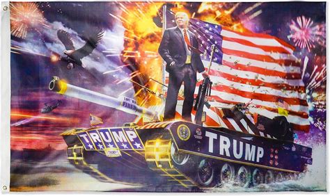 Dflive Donald Trump Tank Flag For President 2020 Keep