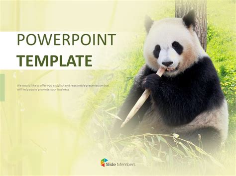 Free Ppt Template A Lovely Panda