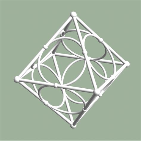 Stl File Octahedron With Midcircles・3d Print Design To Download・cults