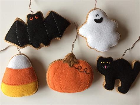 Felt Halloween Ornaments Pumpkin Ornaments Halloween Felt Diy