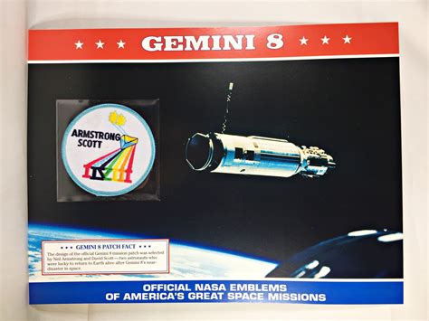 Gemini 8 Armstrong And Scott Nasa Space Mission Emblem Patchencased