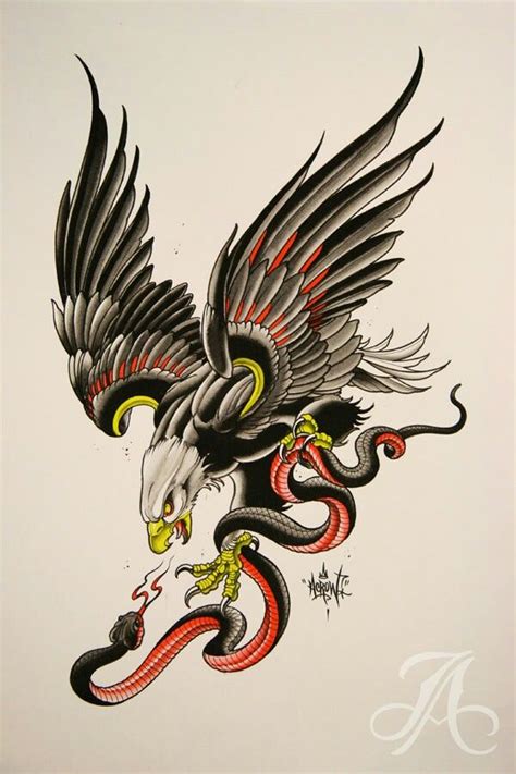 Compliments Of Vintage Tattoo Traditional Eagle