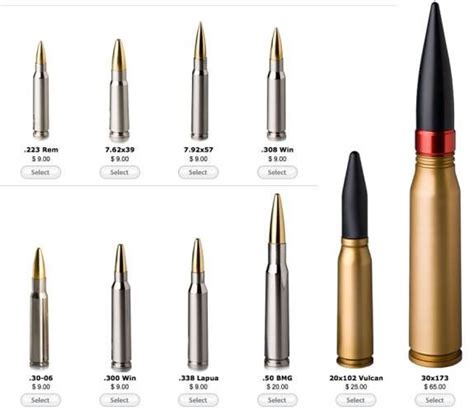 30mm Bullet Fired By A 10 Compared To Other Ballistic Rounds 30mm