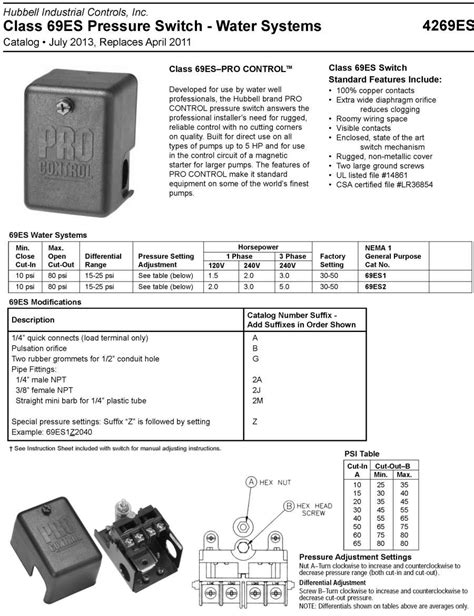 Hubbell Pressure Switch Wiring Diagram Wiring Diagram