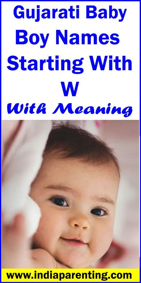 Gujarati Baby Boy Names Starting With W With Meaning In 2021 Baby Boy