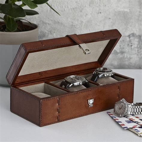Personalised Leather Watch Box For Three Or Five By Life Of Riley