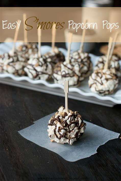 Easy Smores Popcorn Pops Popcorn Treats