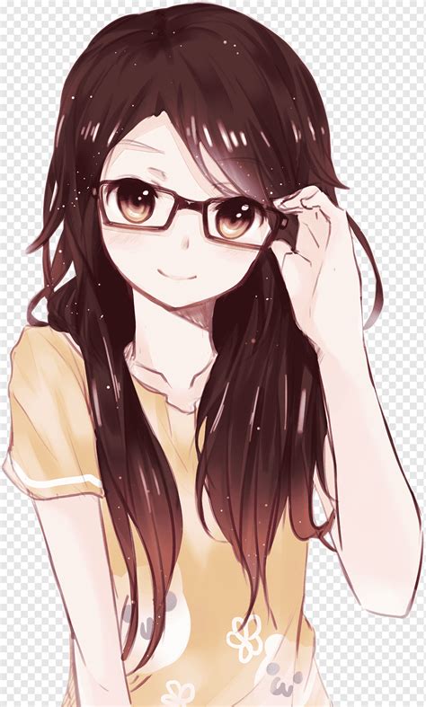 Personaje De Anime Femenino Con Gafas Nerd Anime Dibujo Manga Anime Girl Cg Ilustraciones