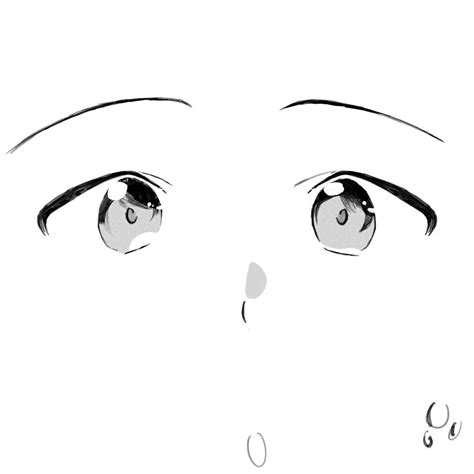 Manga Anime Cute Eye Contact Eye Training Practice Gray Gray Eyes Emotions Eye Contact