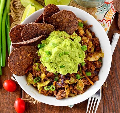 Beef Taco Bowls Low Carb Dinner Recipe