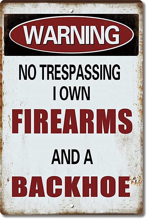 Jp Saraheve 警告サイン No Trespassing I Own Firearms And A
