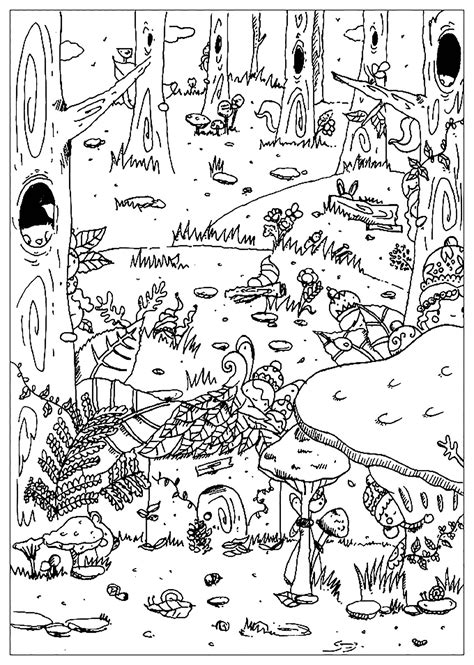 Adult Forest Coloring Pages Coloring Pages