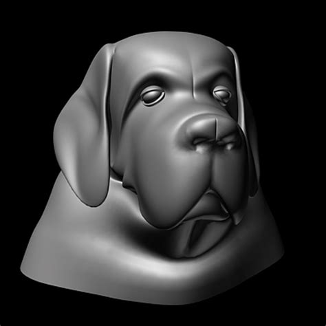 Dog Head 3d Model