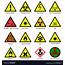 Set Of Hazard Symbols Royalty Free Vector Image