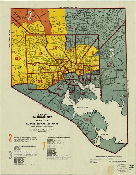 Map Of Baltimore City 1972 Congressional Districts